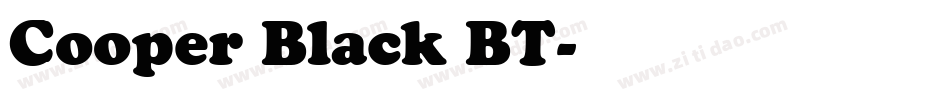 Cooper Black BT字体转换